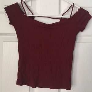 Maroon AE crop top